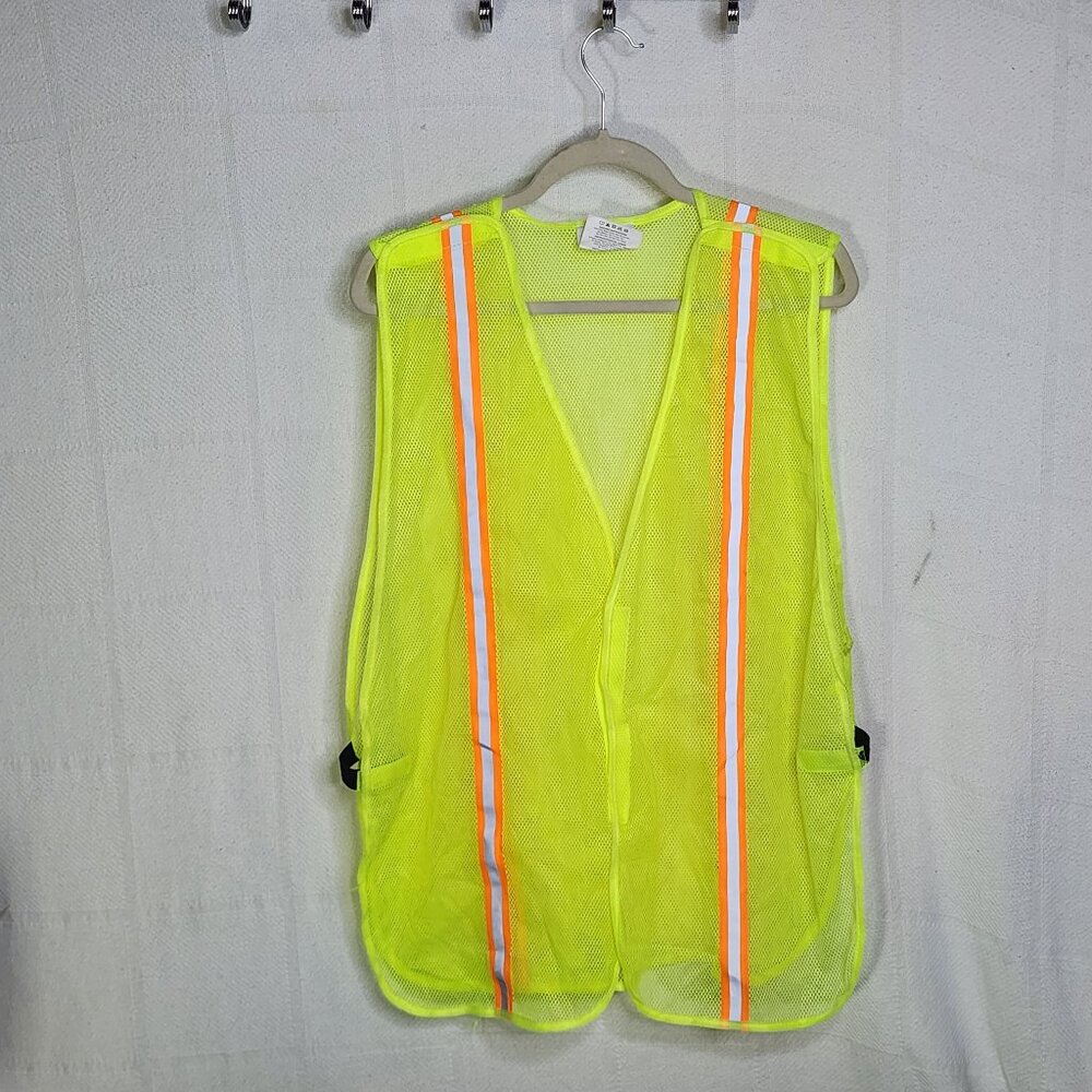 3pk Grainger International Neon Reflective Mesh Velcro Closure Safety Vest OSFM